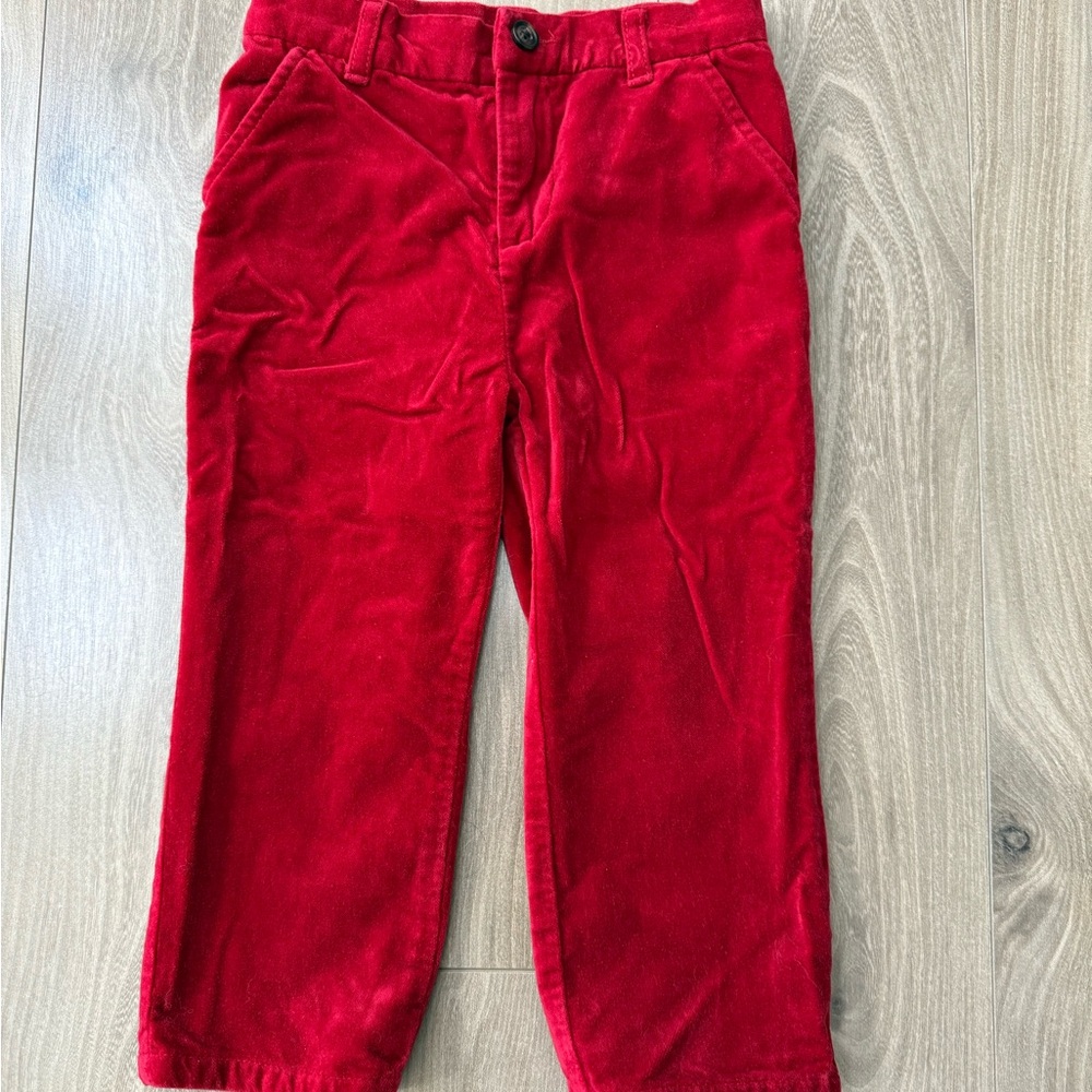 Gymboree Red Kids velvet dress Pants